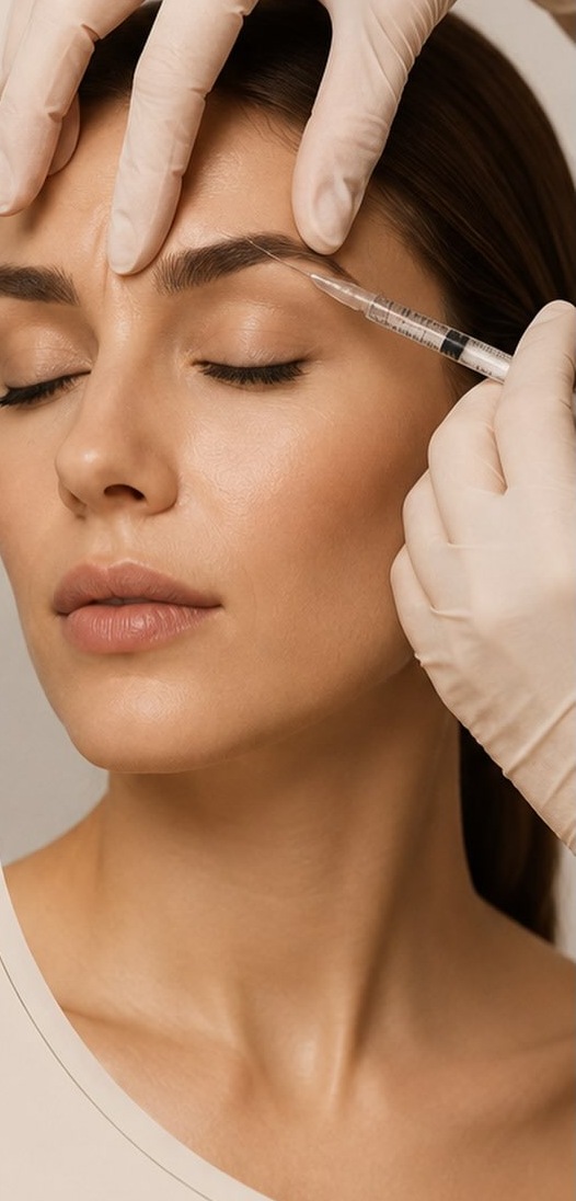Ausschnitt des bereitgestellten Flyermotivs: ästhetische Behandlung an der Augenpartie